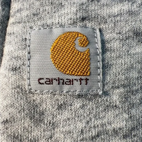 Carhartt Gray & Pink trim Hooded infant Footie - Picture 5 of 7